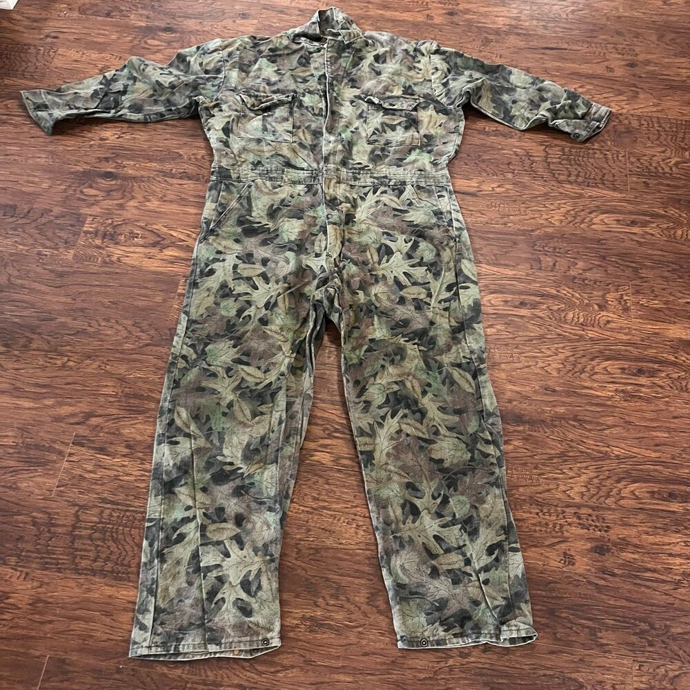 Vintage Gander Mountain Duck Hunter Camouflage Coveralls XL-R Hunting Outdoors